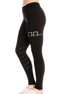 AA Platinum Damen Reitleggings mit Kniebesatz