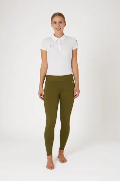 Active Damen Winter Vollbesatzreitleggings mit Handytasche