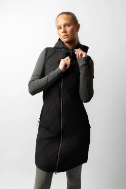 Agnetha Damen lange wattierte Weste