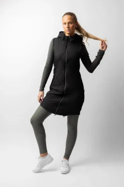 Agnetha Damen lange wattierte Weste