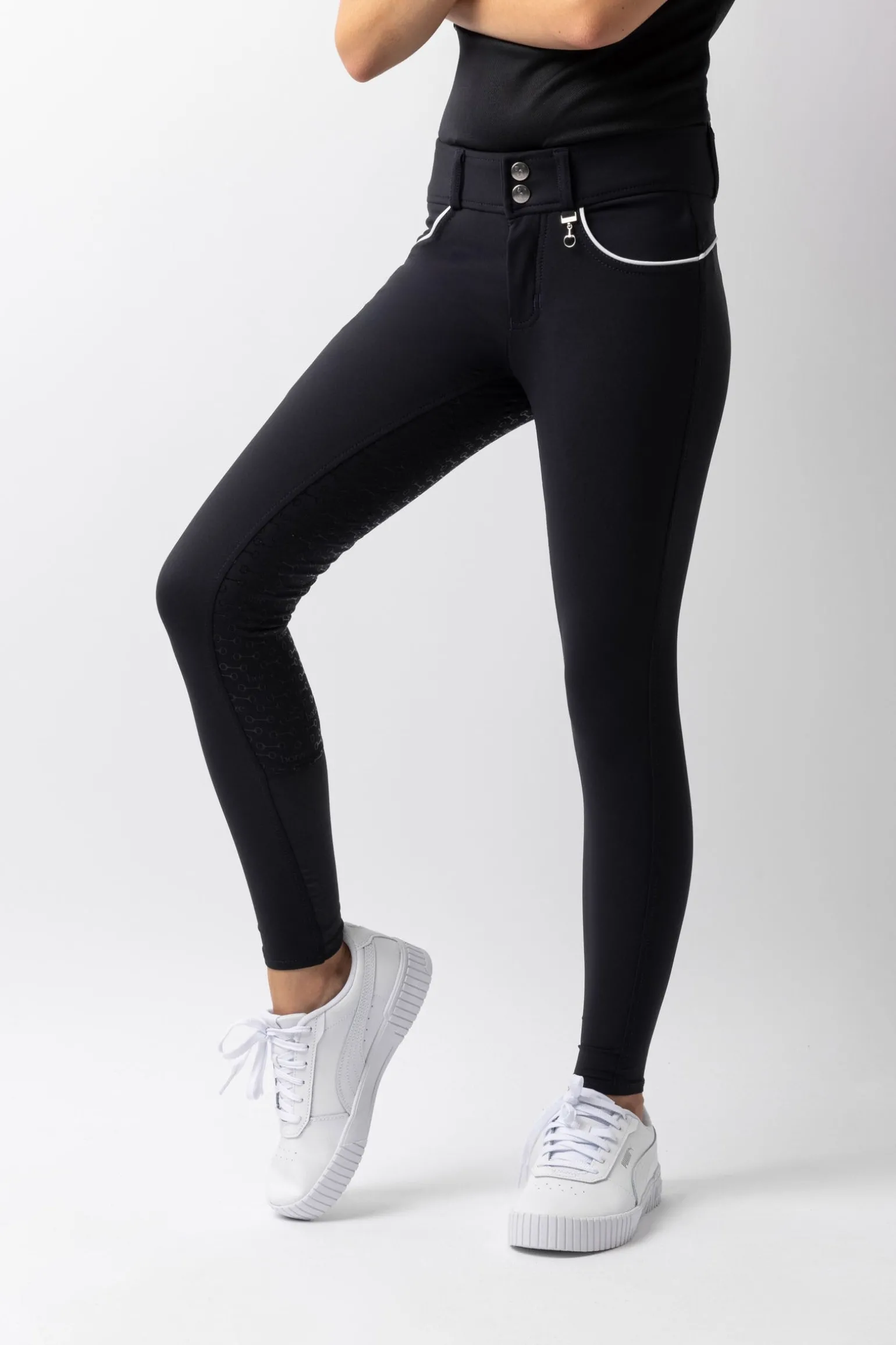 Aubrey Kinder Reithose mit Vollbesatz mit Silikon und hohem Bund