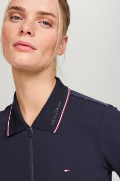 Camden Damenpolo mit Reißverschluss