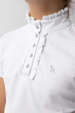 Christel Kinder Turniershirt mit Kurzarm und Rüschen