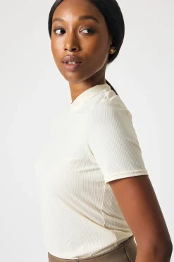 Courtney S/S Gestreiftes Mesh-Shirt