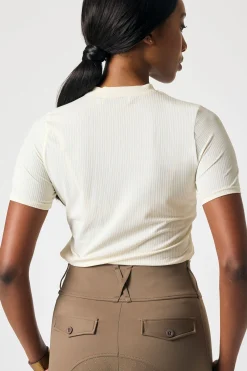 Courtney S/S Gestreiftes Mesh-Shirt