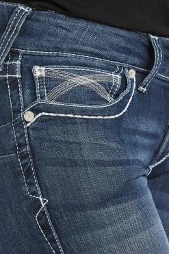 Damen R.E.A.L. Mid Rise Stretch Ivy Stackable Straight Leg Jeans