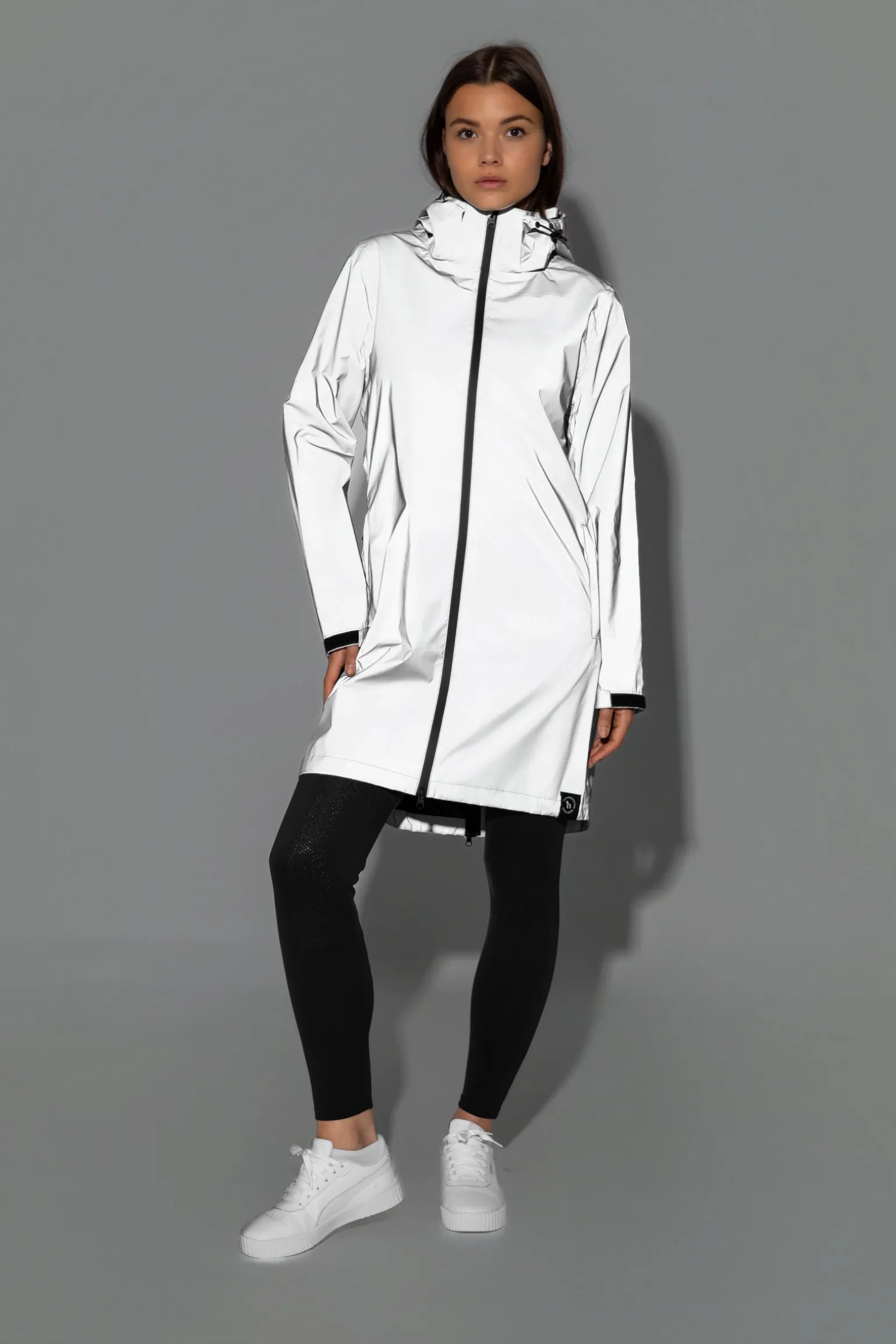 Damen reflektierender Regenmantel