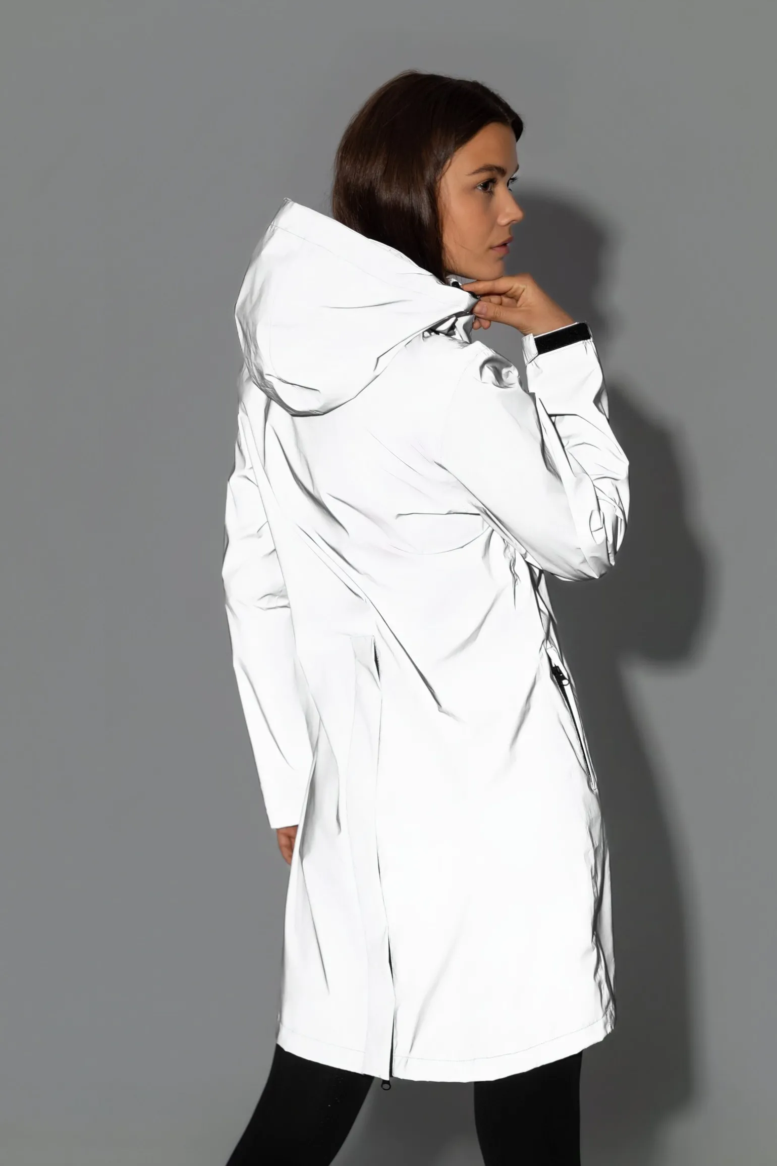 Damen reflektierender Regenmantel