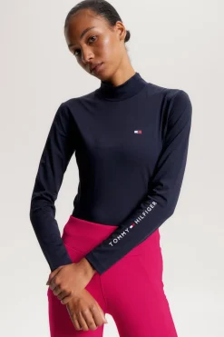 Damen Rollkragen Langarmshirt