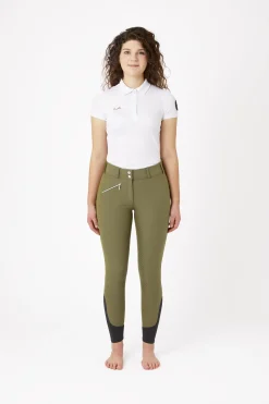 Damen Vollbesatzreithose mit hohem Bund und Kristallen