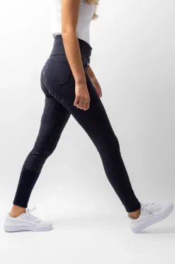 Desiree Damenreithose mit hohem Bund und Silikongrip-Vollbesatz, UPF 50+