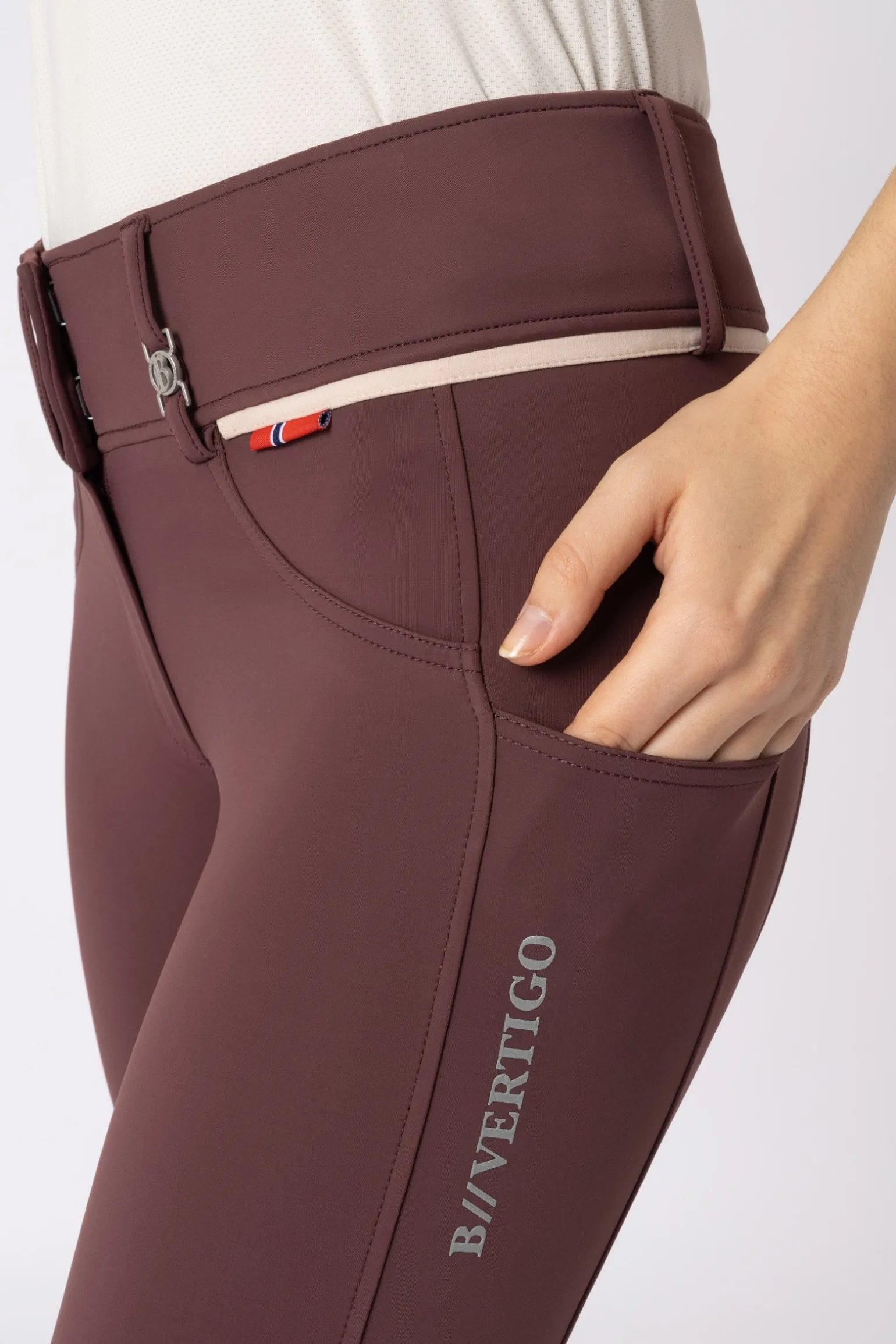 Elea Damen Kniebesatz Reithose