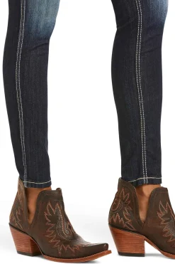 Ella R.E.A.L Damen Stretch Skinny Jeans mit mittelhohem Bund