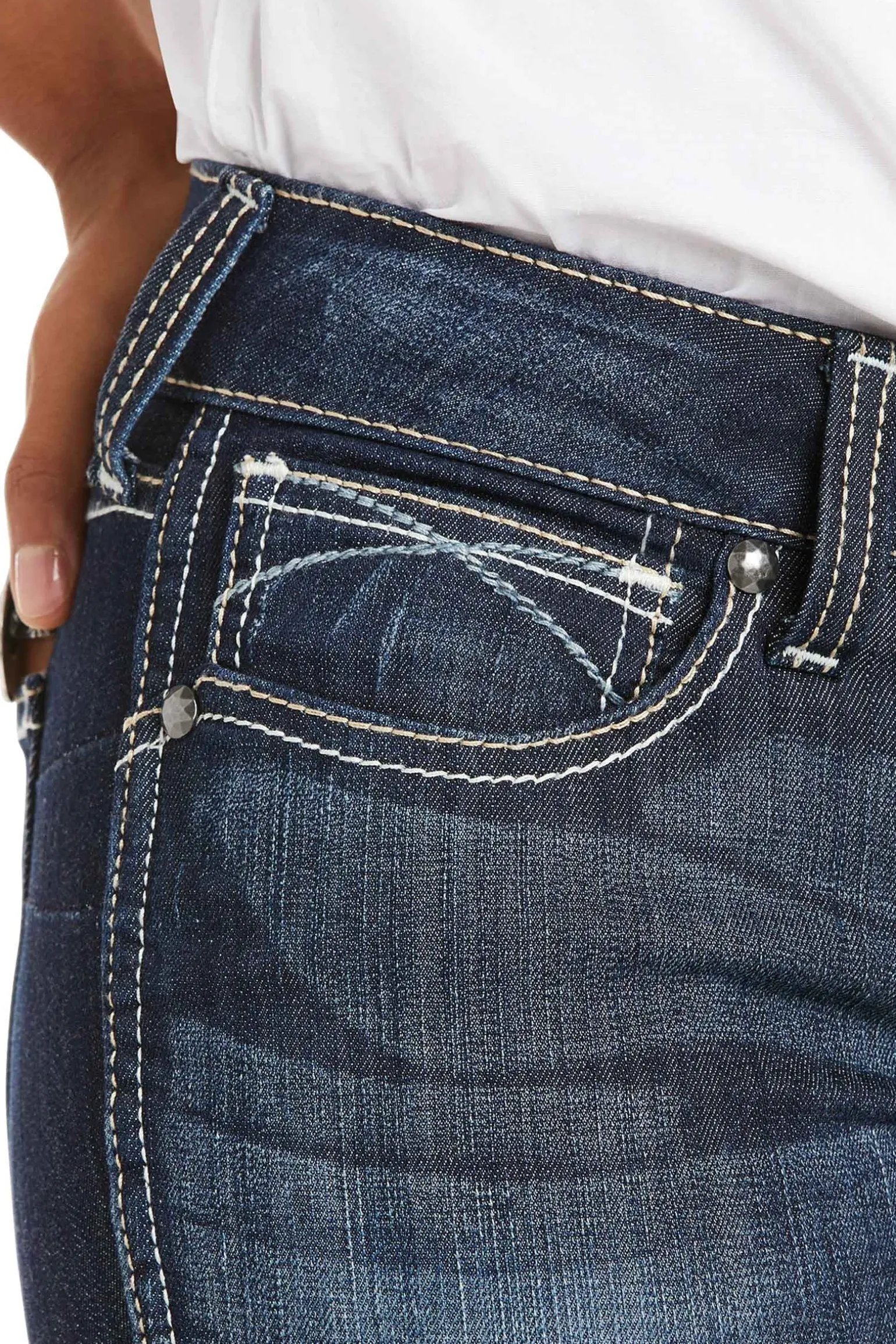 Ella R.E.A.L Damen Stretch Skinny Jeans mit mittelhohem Bund