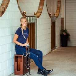 Elle Damen Reithose mit Vollbesatz in Jeansoptik mit Silikon Grip