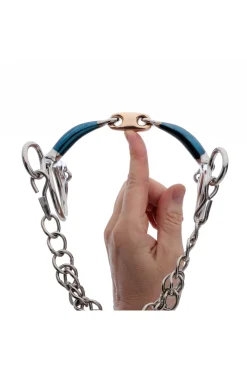 ergonomisches Pelhamgebiss, doppelt gebrochen mit Lock Up, kurz, 14 mm