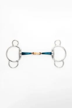 ergonomisches 3-Ring-Gebiss, doppelt gebrochen, 14 mm