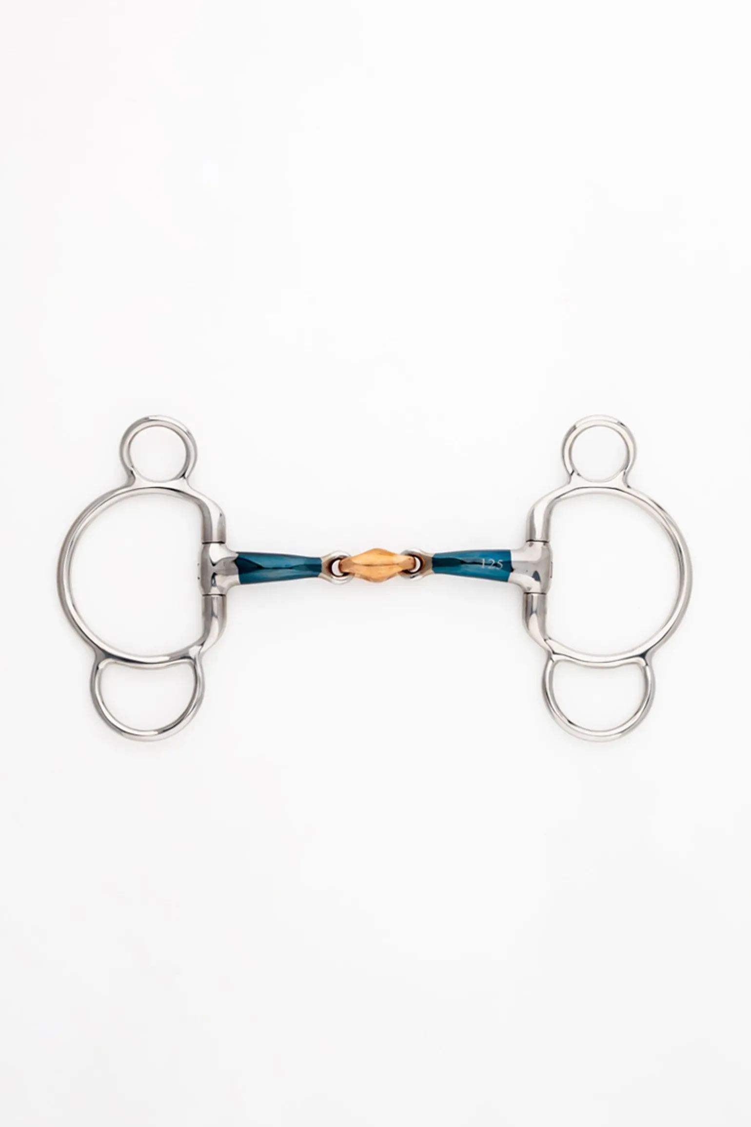 ergonomisches 3-Ring-Gebiss, doppelt gebrochen, Lock-Up, 14 mm