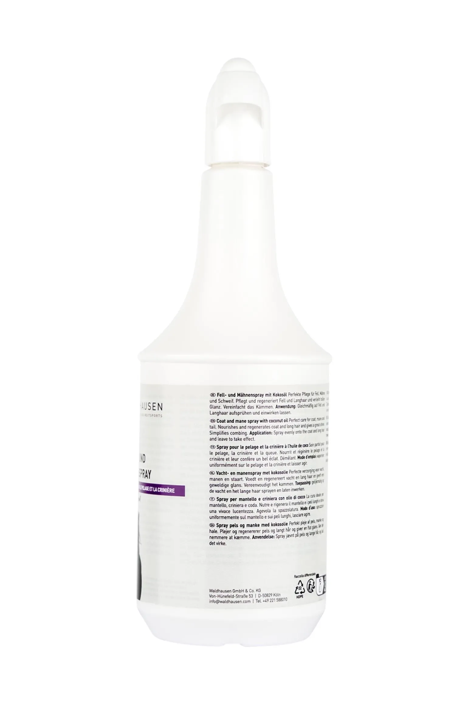 Fell & Mähnen Spray mit Kokosöl, 1 l