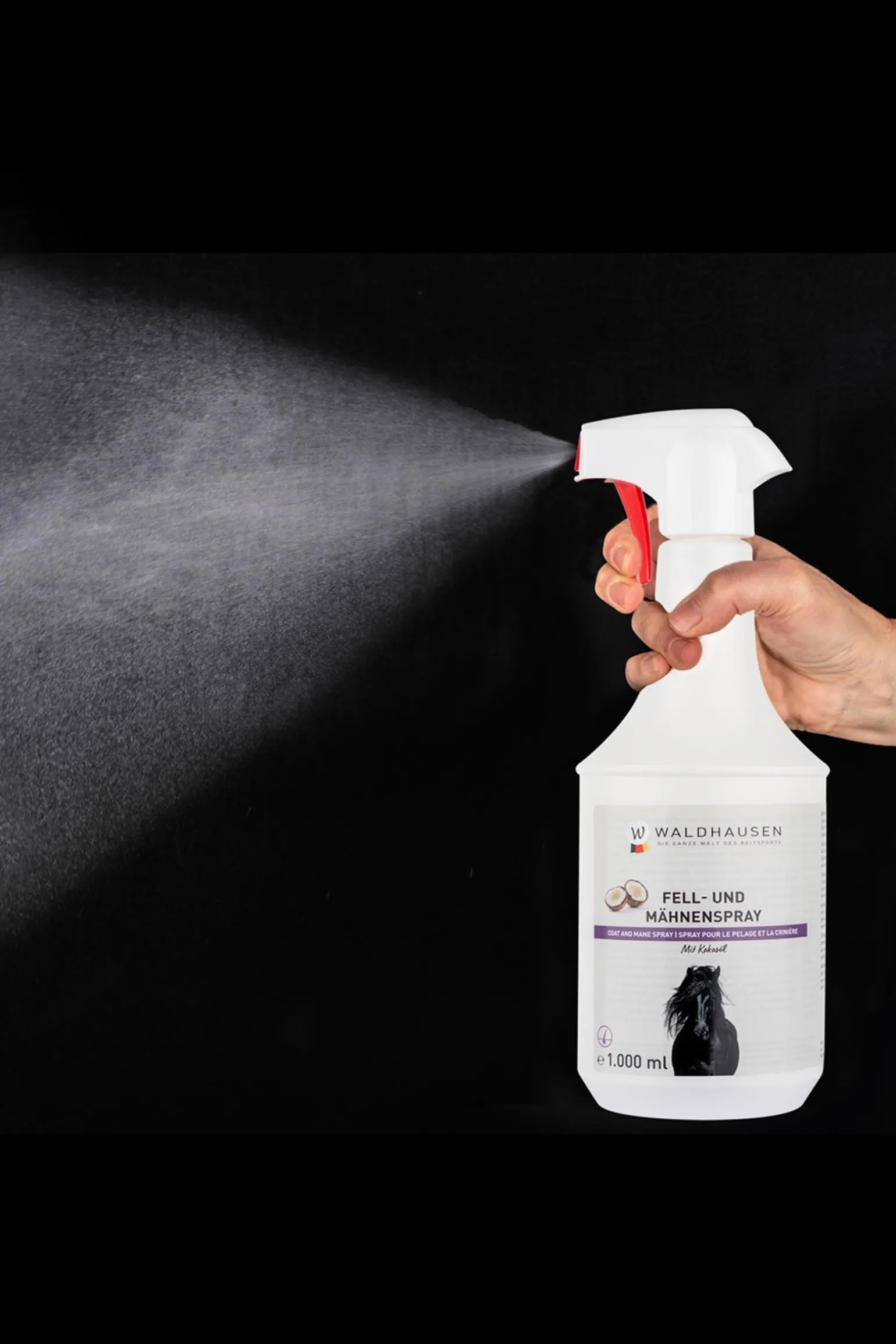 Fell & Mähnen Spray mit Kokosöl, 1 l