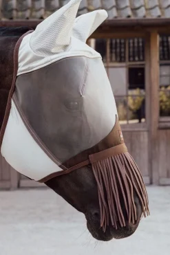 Fliegenmaske Classic mit Ohren und Nüsternfransen