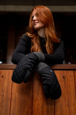 gefütterte 3-Finger-Fäustlinge für den Winter