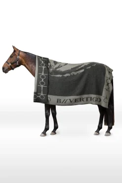 gemusterte Decke mit Pferd & Gebiss