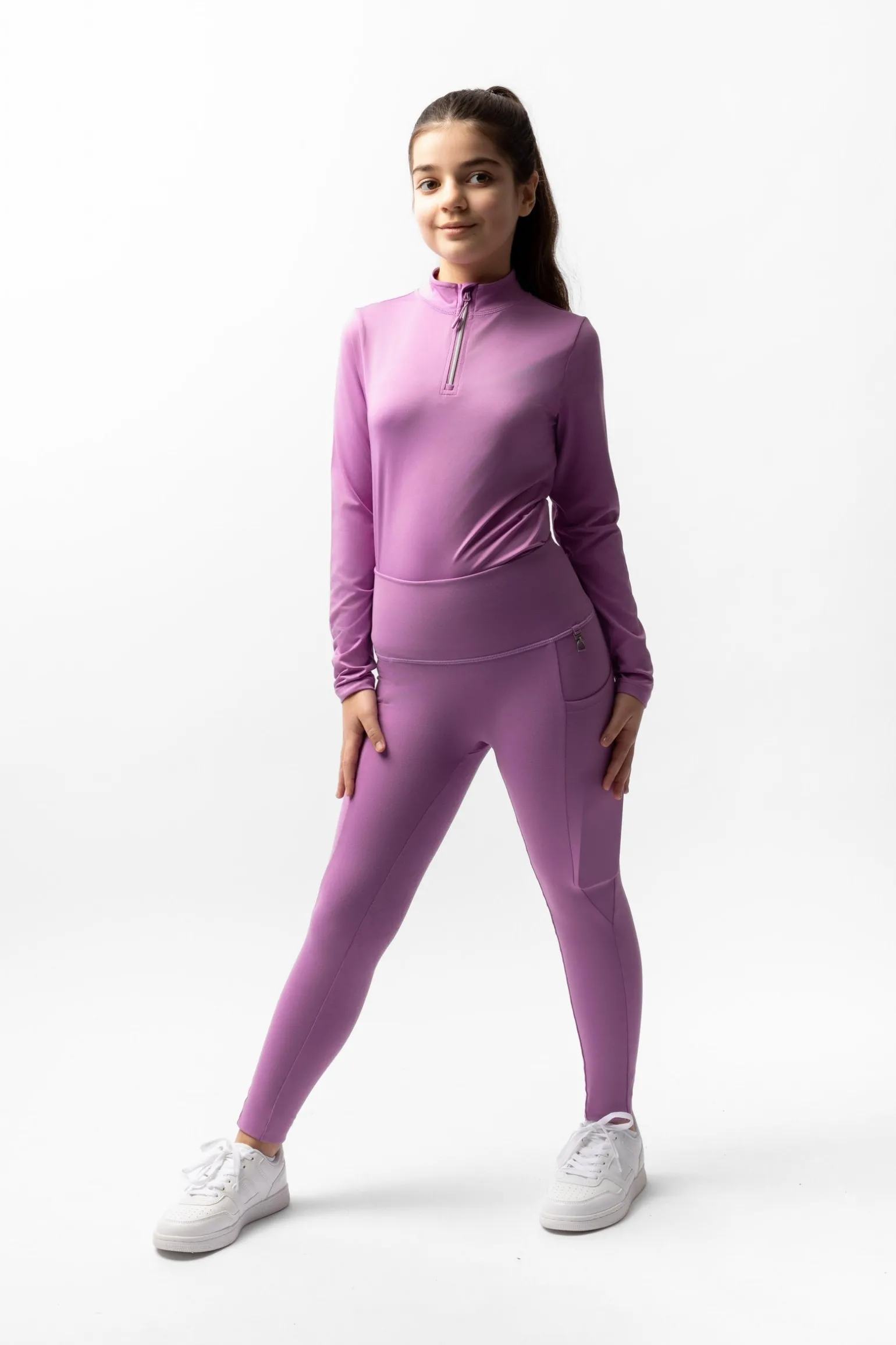 Gillian Kinder Kompressionsreitleggings mit Vollbesatz