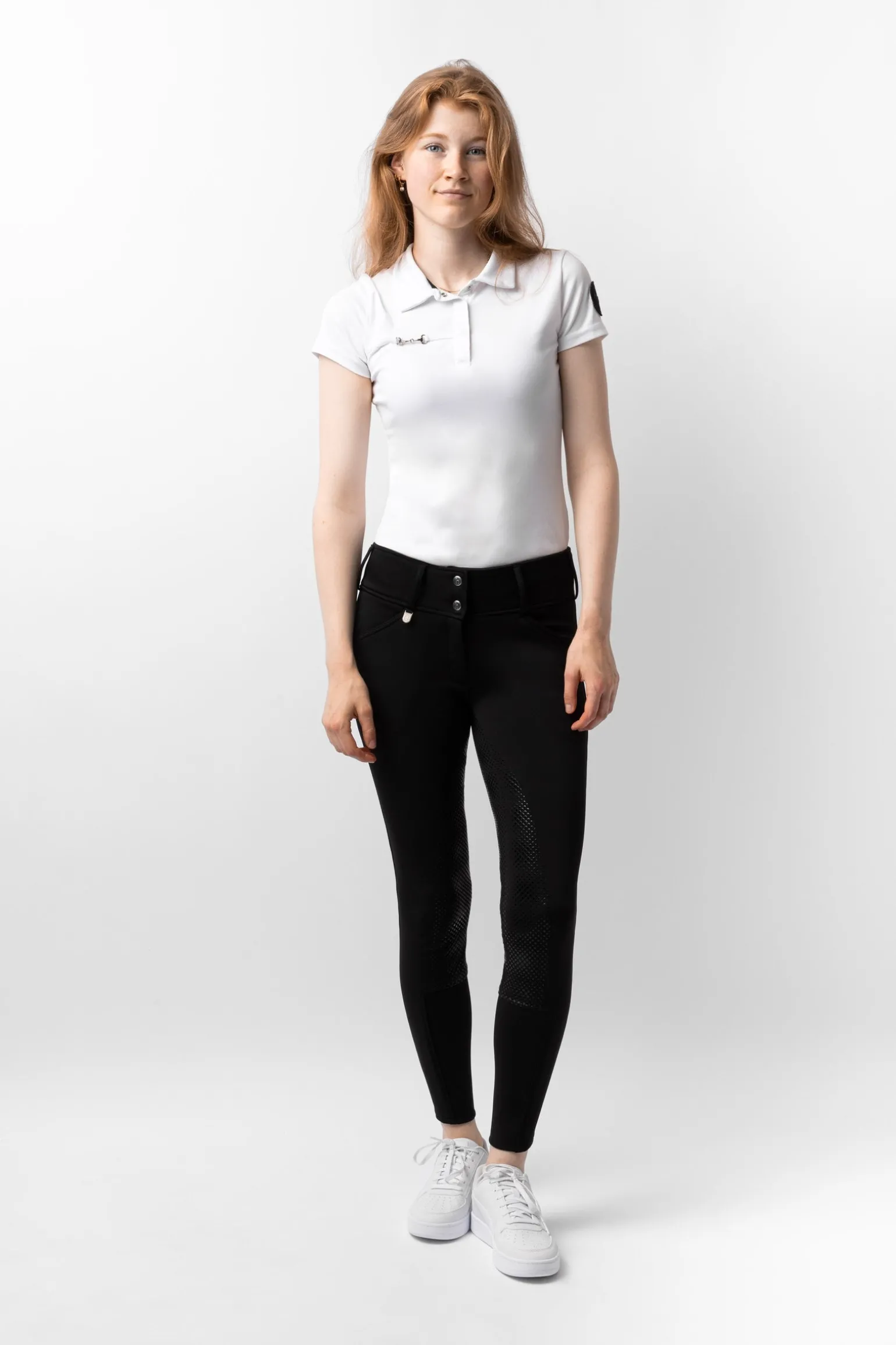 Grand Prix Damen Winterreithose aus Softshellmaterial mit Vollbesatz und Silikon Grip