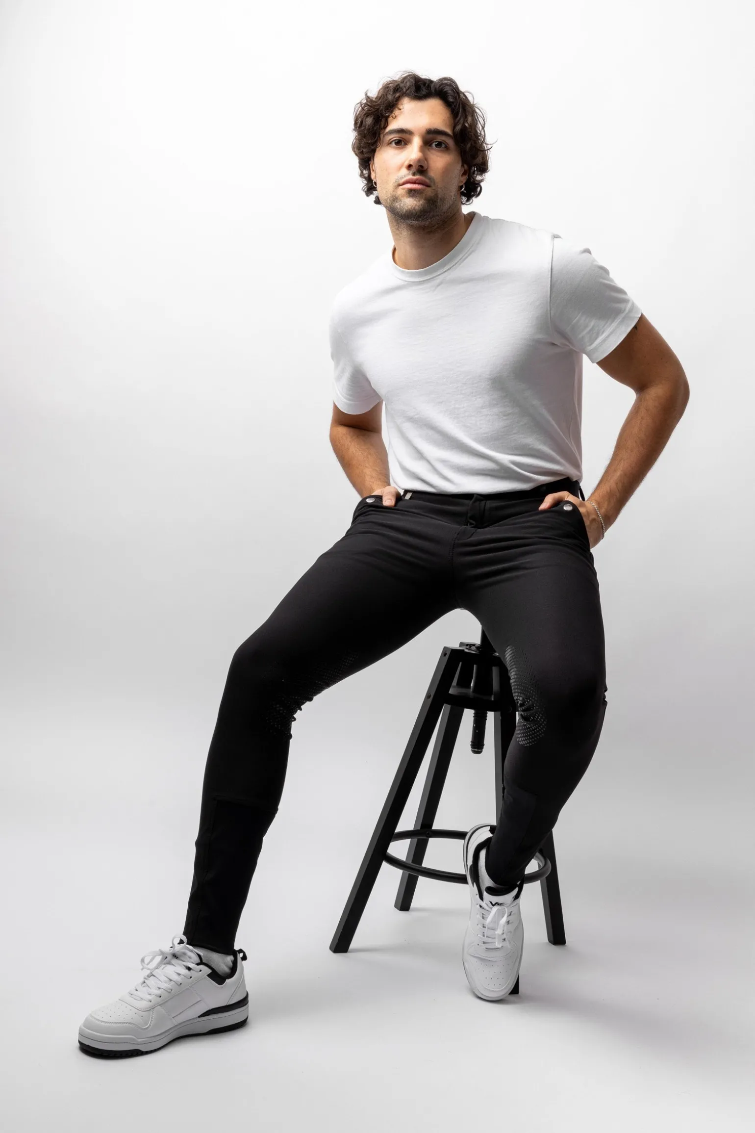 Grand Prix Herrenreithose mit Kniebesatz aus Silikon UPF 50+