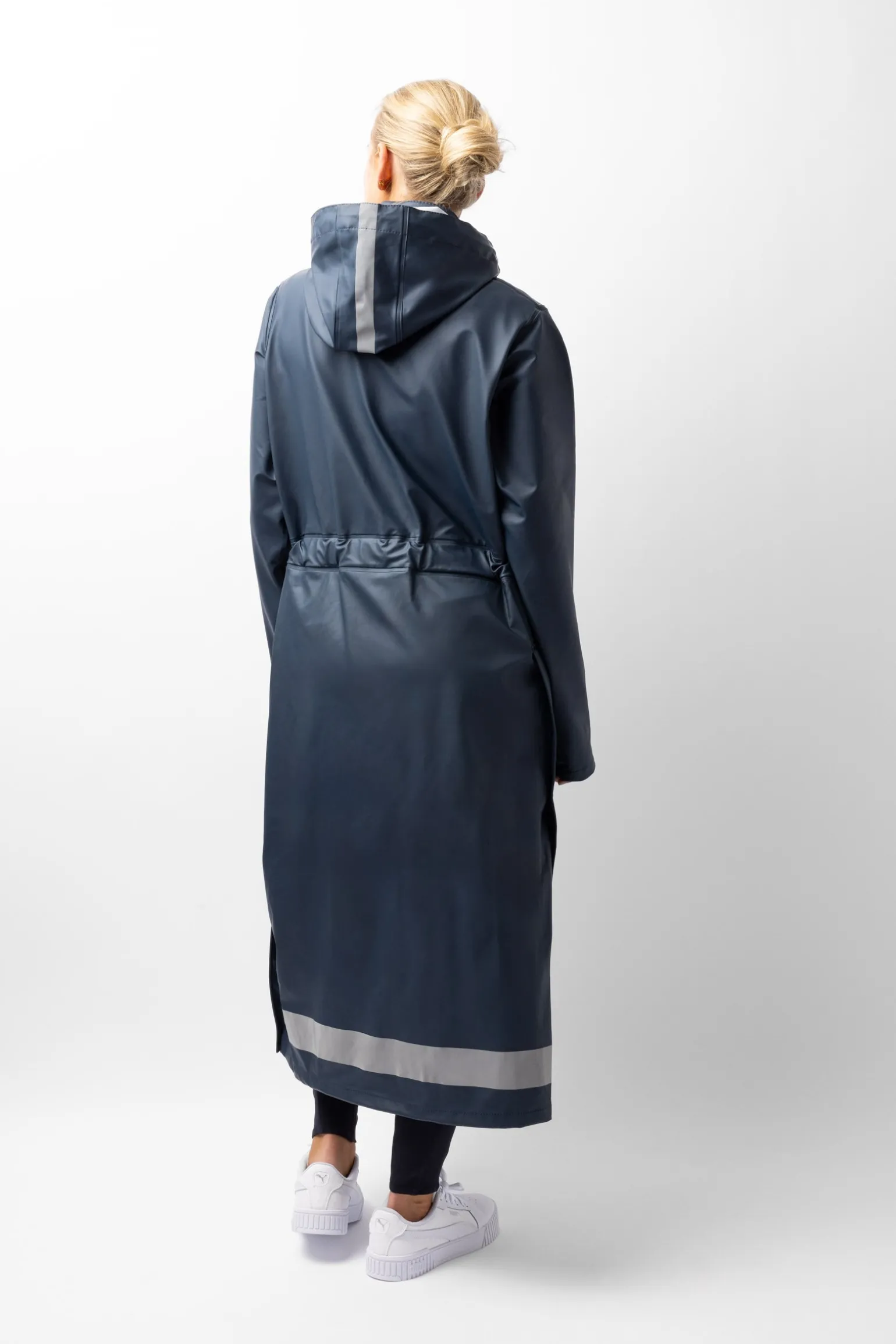 Hazel Langer Damen-Regenmantel mit Schlitzen