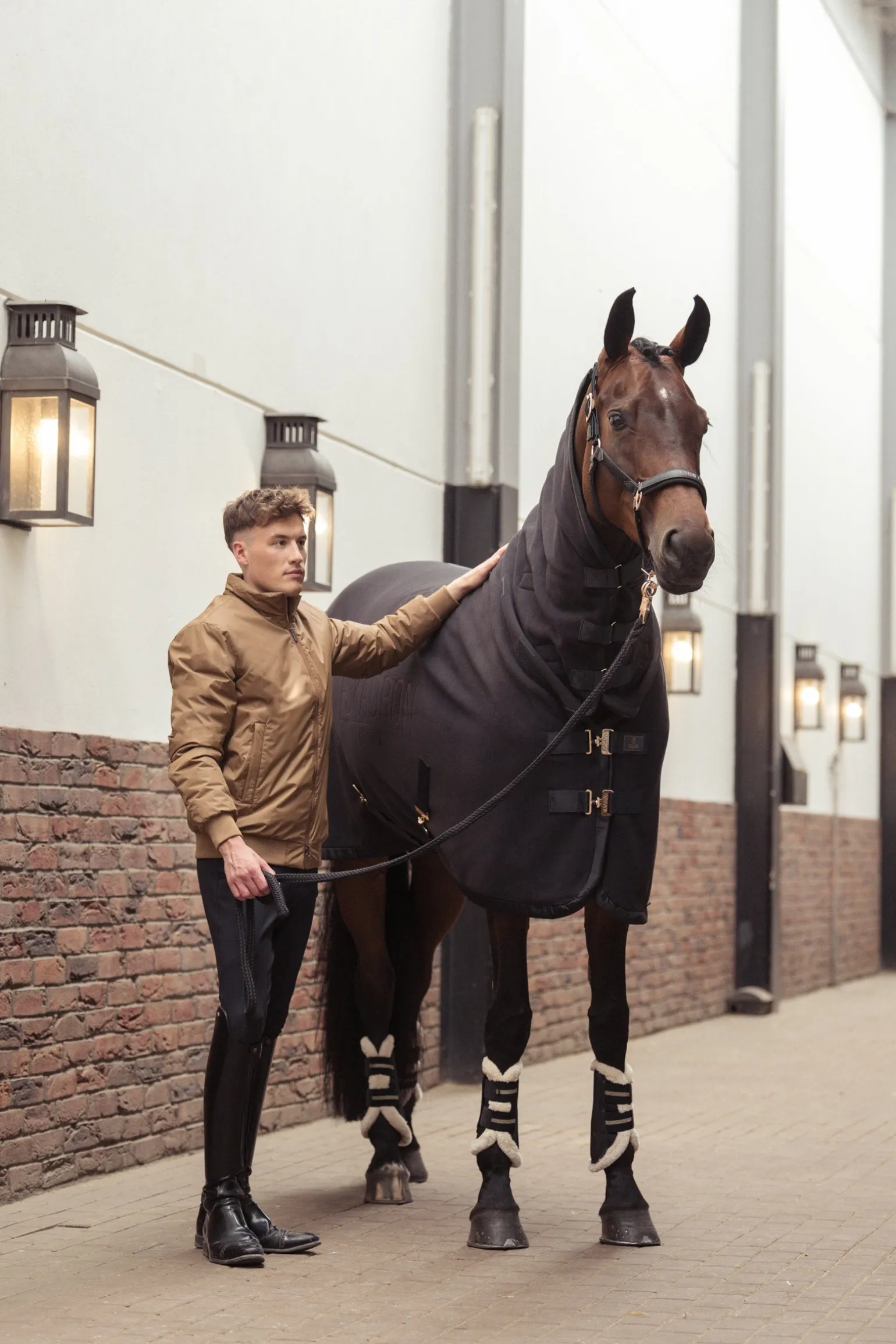 Heritage AW24 Polarfleece Abschwitzdecke mit hohem Hals