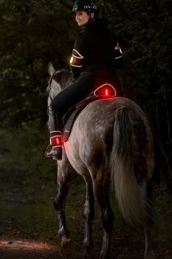 Horselight Beinmanschetten mit weißen und roten Leuchten (2 Stück)