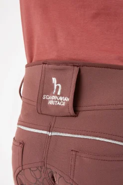 Leighton Teens Vollbesatzreithose mit Silikongrip und Handytasche