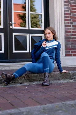 Leonora Damen nahtlose Thermo-Reithosen mit Vollbesatz