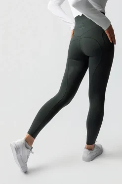 Leonora Damen nahtlose Thermo-Reithosen mit Vollbesatz