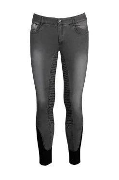 Liciano Reithose mit Vollbesatz für Kinder in Denim-Look