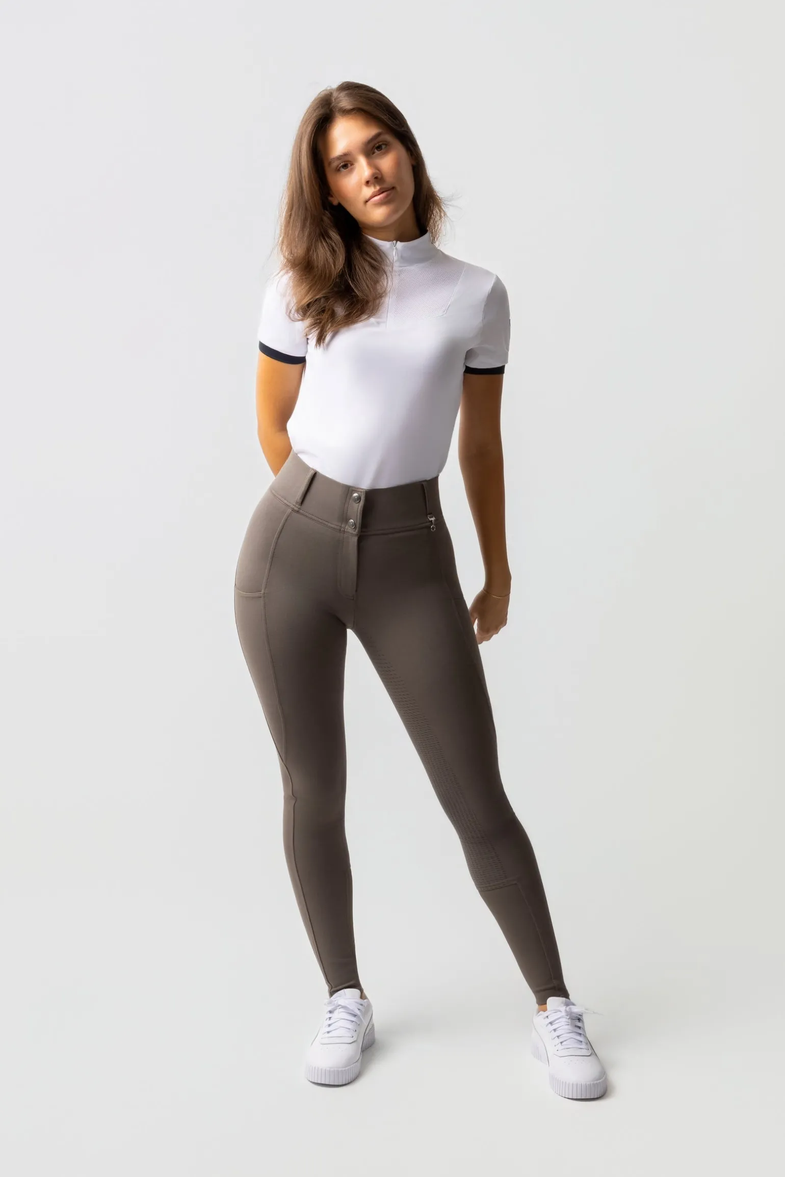 Mira Damen Reithose mit Vollbesatz und hohem Bund