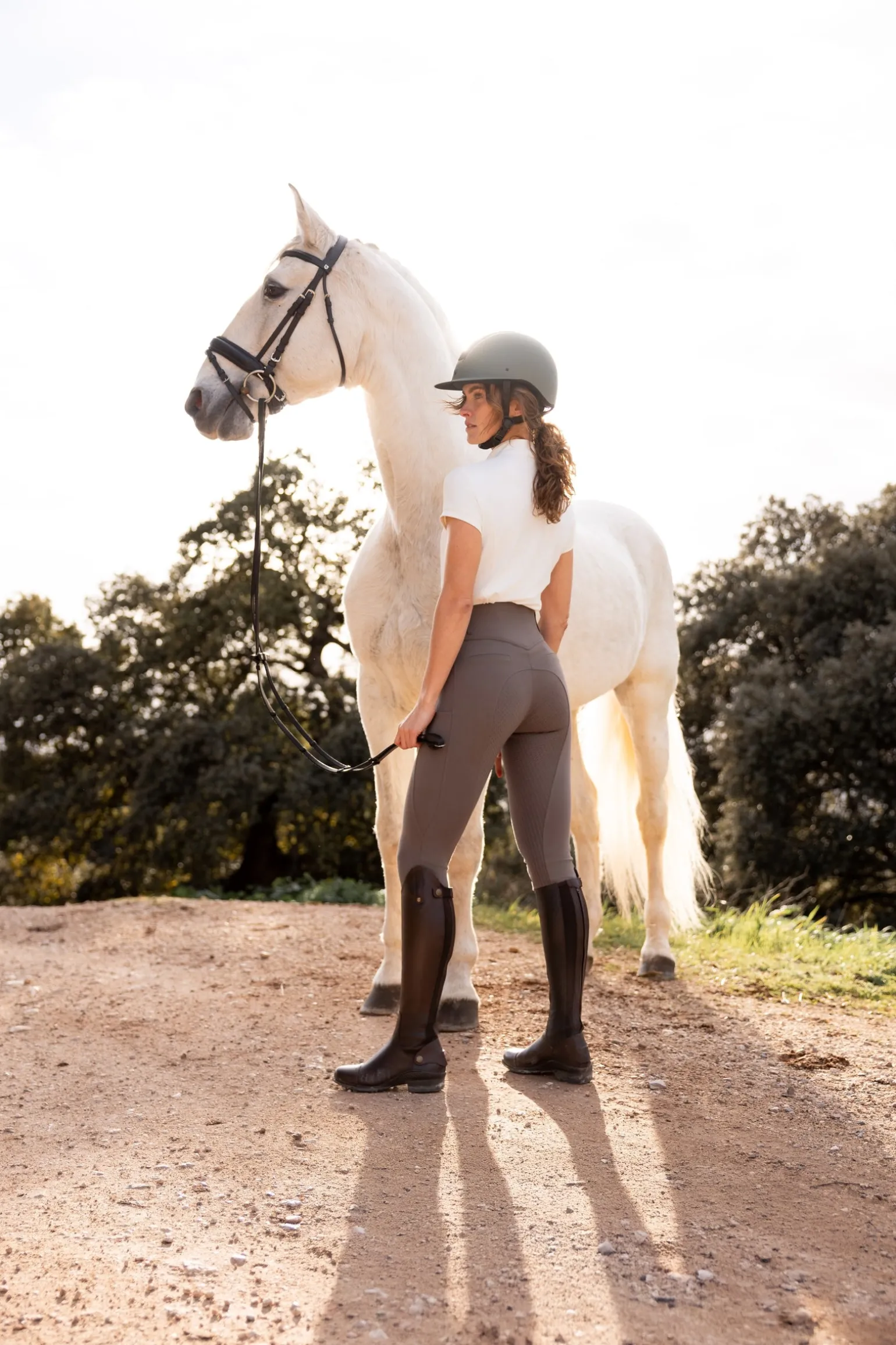 Mira Damen Reithose mit Vollbesatz und hohem Bund