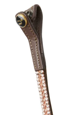 Nancy Stirnriemen mit Kristallen und Flechtdetail
