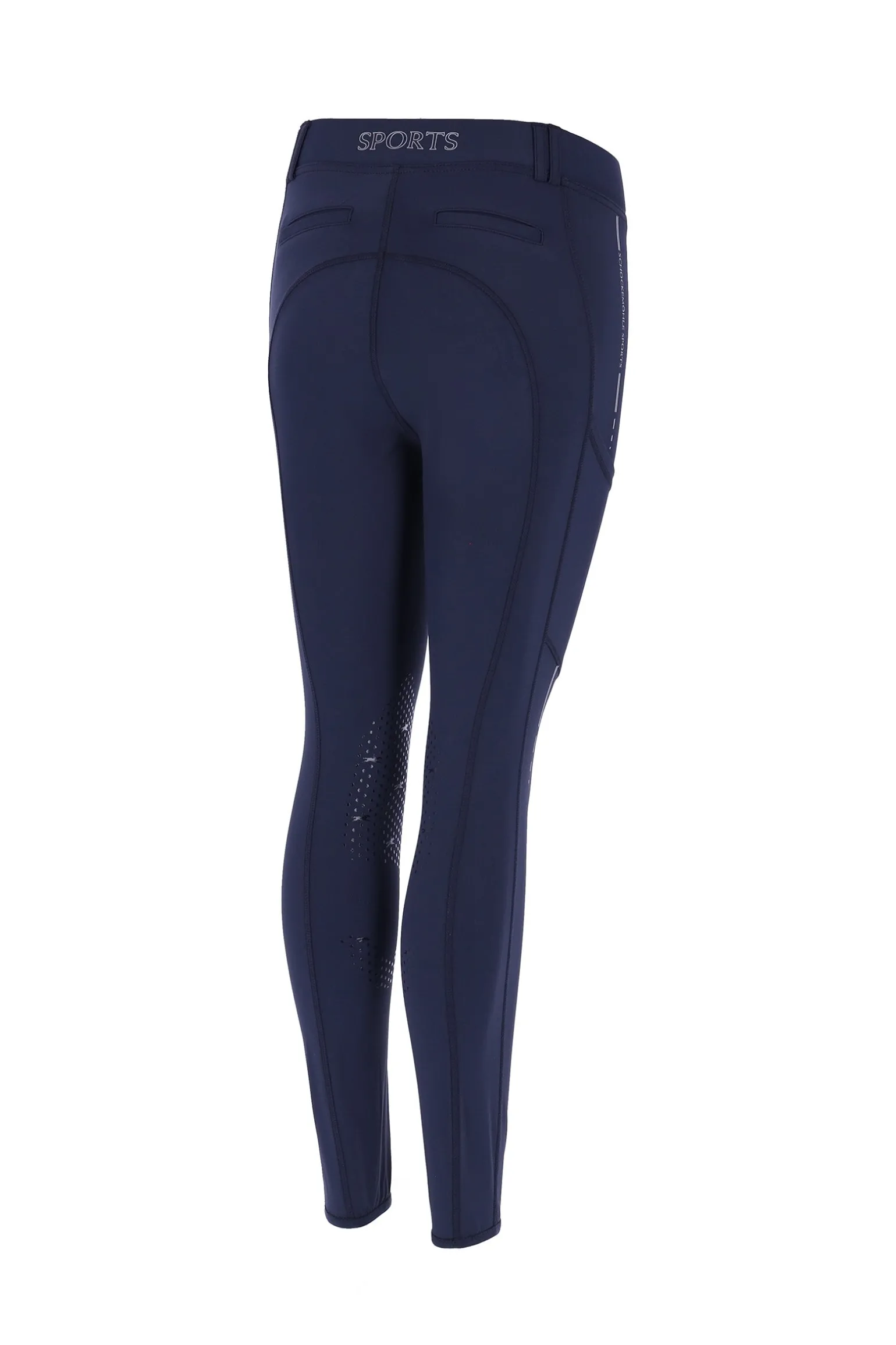New Pocket Damen-Reitleggings Kniebesatz