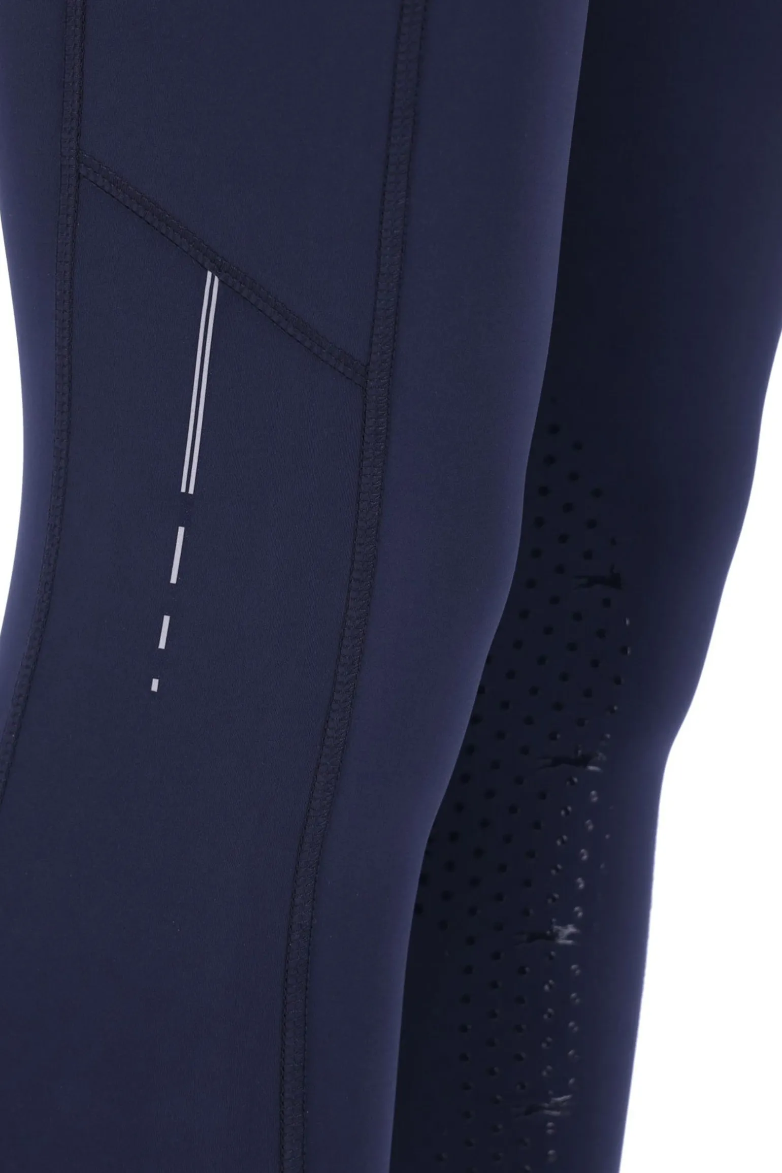 New Pocket Damen-Reitleggings Kniebesatz