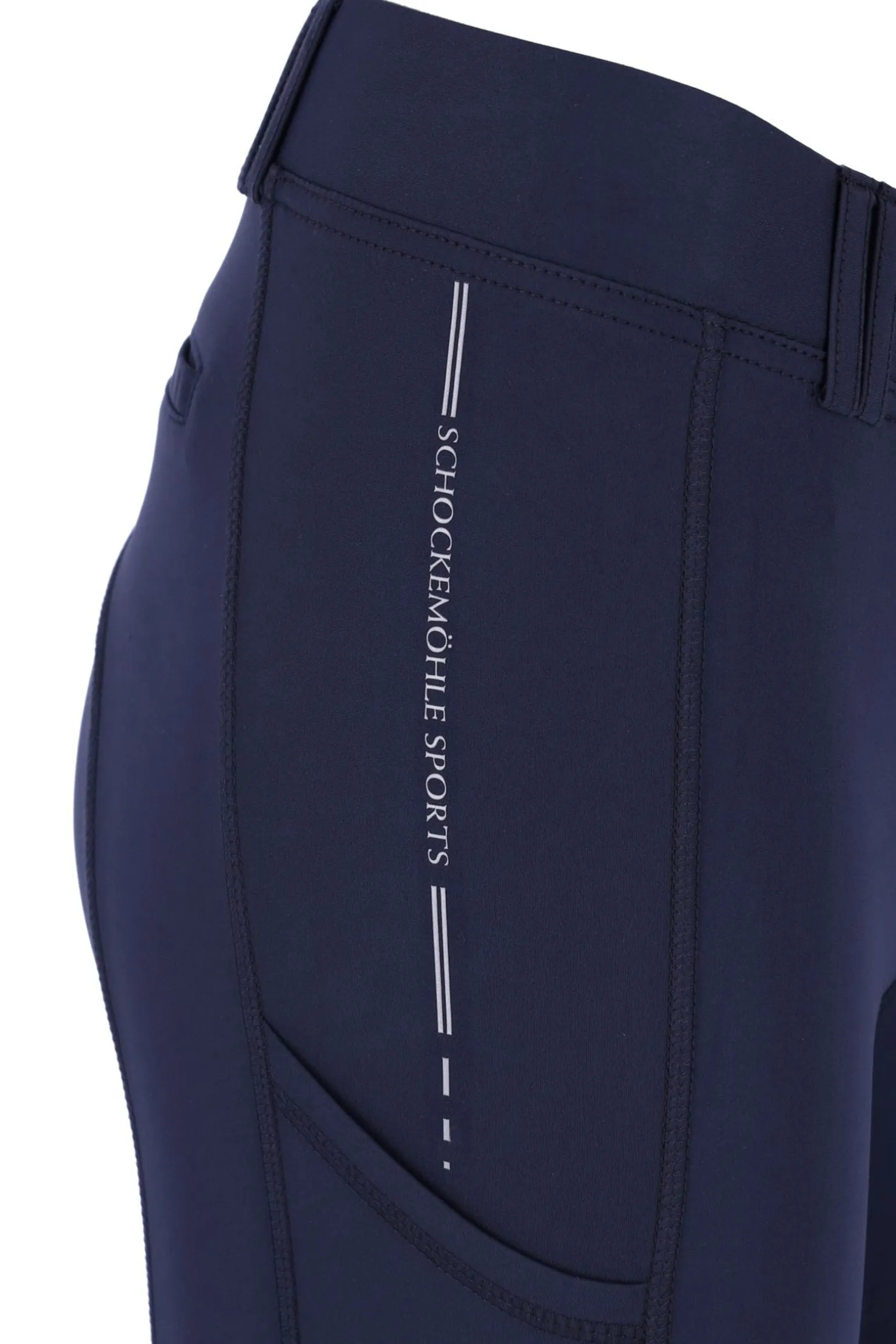 New Pocket Damen-Reitleggings Kniebesatz