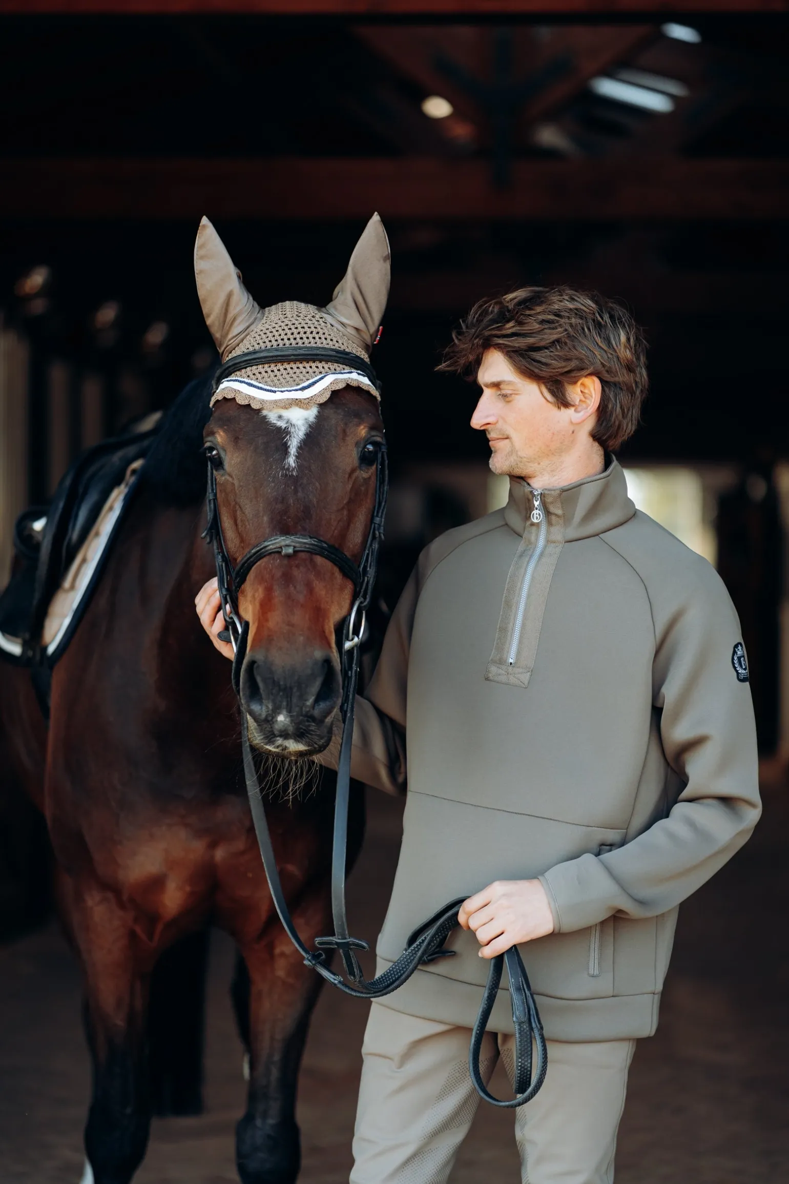 Nicolas Herren Funktionssweatshirt mit Reißverschlusstaschen