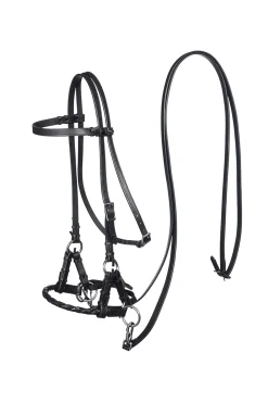 Pariba Sidepull (System 3) mit geflochtenem Nasenriemen, inkl. Zügel