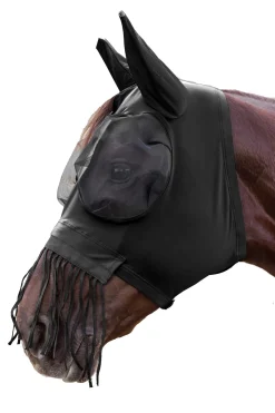 Puck Fliegenmaske mit Reißverschluss und Nasenfransen