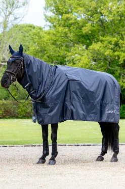 Regen-Reitdecke mit festem Halsteil