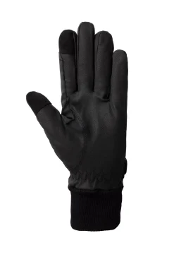 Reithandschuhe aus Kunstleder mit Fleece-Futter