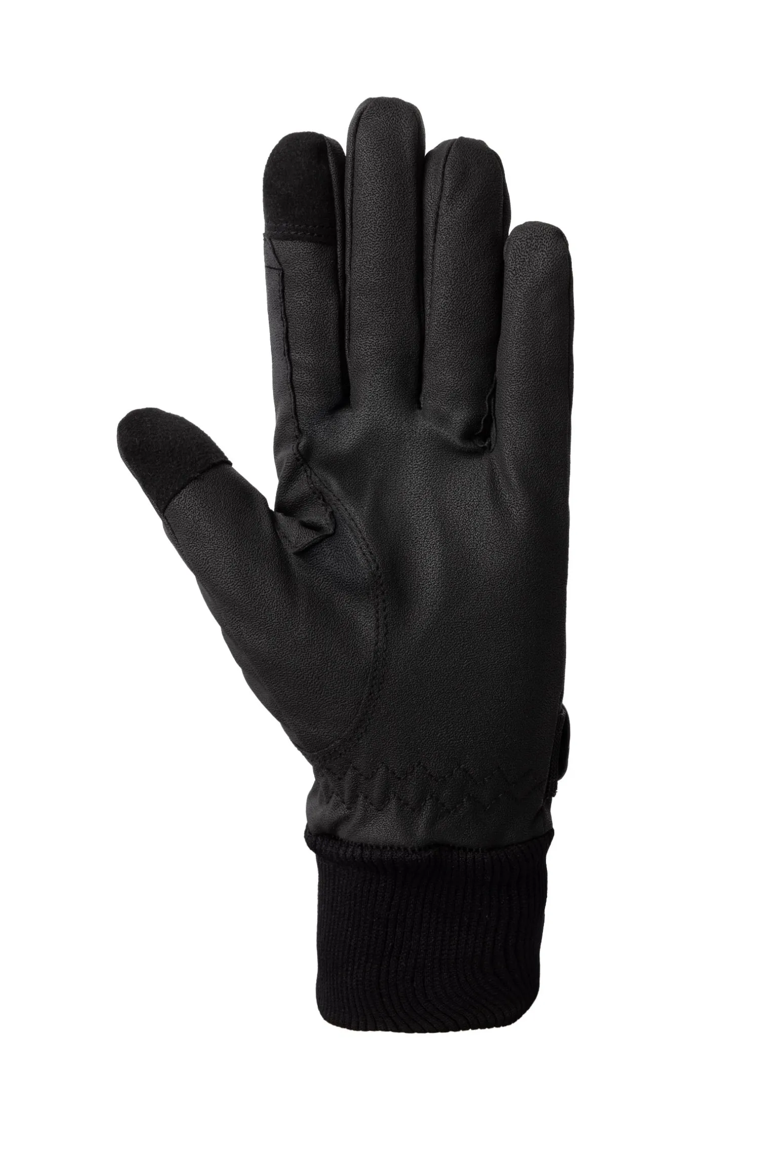 Reithandschuhe aus Kunstleder mit Fleece-Futter