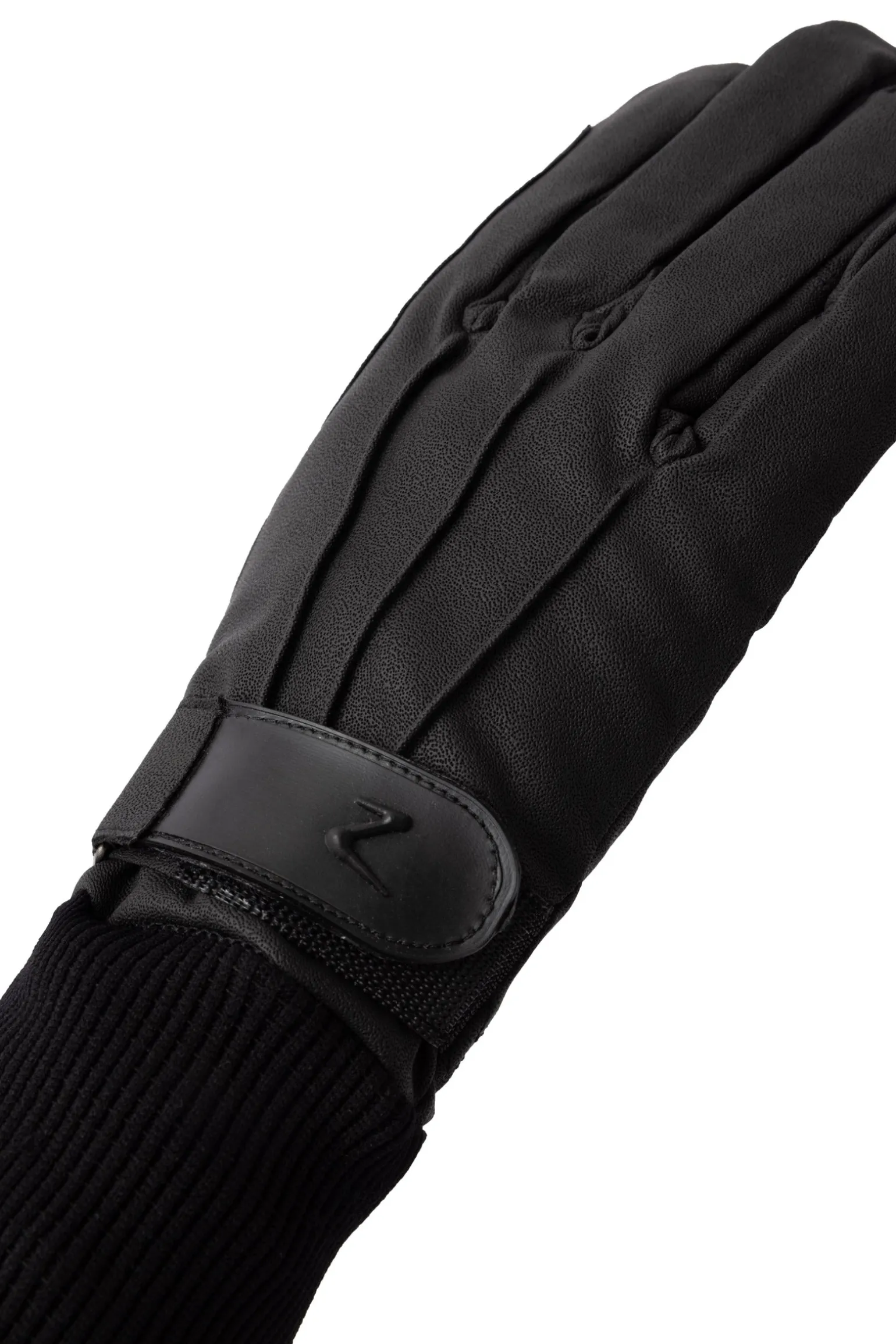 Reithandschuhe aus Kunstleder mit Fleece-Futter